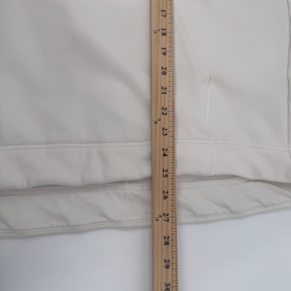Athleta Hoodie Women Large Ivory Retroplush Cocoon Sleeveless Comfy Oversized - Picture 11 of 12